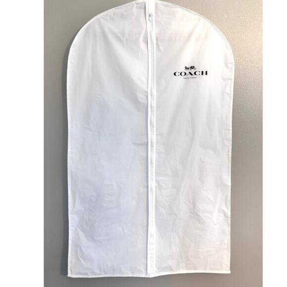 Coach New York White Garment Dust Bag Zip Cover Logo - Picture 1 of 2
